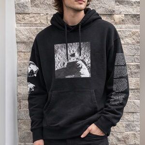 Urban Heritage Black NASA Graphic Hoodie size S